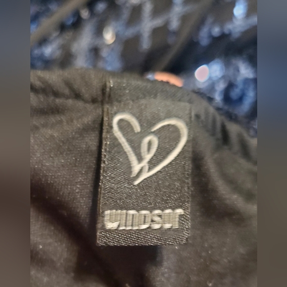 Windsor Black And Blue Sequin Backless Dress - Picture 5 of 6